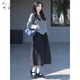 Keyin autumn dress women's suit 2025 new tea style outfit complete set of small knitted cardigan skirt knitted cardigan + skirt L