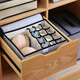 Haojinju underwear and socks storage box canvas fabric underwear underwear and socks storage box home divided three-in-one bra small dark gray 13 grids