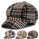 Shengluoke autumn and winter hat women ins retro beret Japanese sweet hat plaid versatile fashion student octagonal hat fashion coffee plaid one size