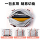 MOONMIX travel bag women's short-distance travel large capacity luggage bag dry and wet separation sports fitness bag portable swimming bag gray standard size