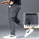 Lookout summer jeans men's thin elastic waist jeans men's loose elastic harem pants spring and autumn summer new thin K433 gray [high elastic] L [105-120]
