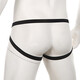 Männer sexy Unterwäsche Herren Tanga Low Taille hohl Doppel-Tit-Netz atmungsaktiv sexy Unterwäsche Schwarz M.
