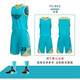 Pengji Basketball Uniformanzug Männer benutzerdefinierte gedruckte Nummer druckbare Sportkleidung Anzug Männer Wettbewerb Team Uniform Training Anzug DIY YG-863# Hellblau L [160-165 cm] [45-50 kg]
