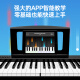 特伦斯折叠琴88键便携式电钢成人儿童电子琴重力度键盘V30pro家用 炫酷黑+专用琴包
