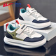 Warrior Boys' Shoes Soft Sole Children's Sports Shoes White Shoes Low-top Sneakers WZ(CL)-0969 White/Grey Green/Blue 35