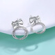 Yuan Shengfu's new PT950 fashionable bow platinum earrings, fashionable and versatile platinum earrings, 3.94g