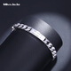 Miss JuJu platinum bracelet men's pt950 white gold thick Cuban bracelet trendy men's hand jewelry gift for husband, weight 30.28g, length 17cm, thickness about 6.8mm