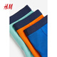 H&M children's clothing boys' underwear 7-pack autumn comfortable elastic waist boxer shorts 0748516 bright blue/orange 1 pair 130 130cm 70