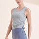 Keep quick-drying loose nude yoga suit vest for women wearing fitness clothes summer short-sleeved 12417 milk tea powder L