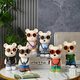 Internet celebrity violent bear cartoon TV wine cabinet living room decoration light luxury high-end ceramic children's piggy bank birthday gift 28cm pink spectacled bear + camera piggy bank