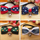 Baby Pet Pie British Style Pet Bow Tie Teddy Pomeranian Bell Collar Cat and Dog Bell Jewelry Collar Bow Tie on Dog's Neck C132-Red Bottom Gold Glitter Belt S Weight 4-12 Jin Jin equals 0.5 kg Length 15-30cm