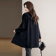 
Cypress hooded jacket 2025 autumn new women's casual loose mid-length double pocket top