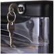 
Deli 9794 four-layer desktop file cabinet with lock drawer information storage cabinet Office supplies Transparent thickened black