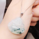 Fat Donglai same style 18k gold universal buckle pendant silver necklace safety buckle jade buckle accessories jade pendant silver white gold