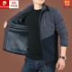 Pier Cardin Marke High-End-Herrenkleidung, Herren Plus Samtjacke, Herbst und Winter 2022 Neue Freizeitjacke, Herrenkleidung, Herren-Herbst-Top, lose gestrickt, 9896 [grau schwarz] plus Samt ohne Preis 3xl 190spezifikationen (180jin [Jin gleich rund 0,5 kg]))