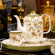 NINE CRANES high-end Jingdezhen water set housewarming and moving bone china water cup high-value tea set complete set of wedding gifts for newlyweds like flowers 8-piece set | gift box + ghostwriting greeting card