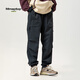 
MMOPTOP American work pants men's spring and summer thin functional wind-beamed feet sports and casual trousers gray L