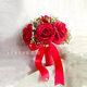 Neue chinesische Stil rote Rosenknospe simulierte rosa Blume Hochzeit Fotografie Fotografie Braut Braut Hochzeit Engagement Haltet Flower Pearl Rose