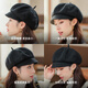 SOMUBAY Hat Women's Autumn and Winter New Beret Dual-purpose Octagonal Hat Shows Face Small Temperament Fashionable Painter Hat Versatile Cloud Hat Solid Color Two-Wear Octagonal Hat-Black