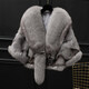 
YOUWen 2024 new autumn and winter Haining Fox Fur Jacket Women's Short Shawl Integrated Fur Light Gray M