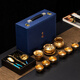 Langting Yafang pure gold Jianzhan Kung Fu tea set for home use complete set of gilt bowls and teacups high-end ceramics high-end business gifts high-end gilt tea sets