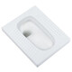 Thin squat toilet 23 high with water trap front and rear left side drainage prevention and pit digging bathroom squat toilet household A type with bent front horizontal drainage seal ring