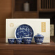 SUSHI CERAMICS National Trend Blue and White Tea Set Xianglong Cover Bowl Master Cup Teacup Kung Fu Tea Set