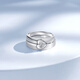 Mengjinyuan Platinum Ring PT950 Love Ring Ring Platinum Couple Ring as a Gift for Girlfriends Men's Face Width Approximately 0.4cm - Approximately 4.55g