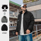 Ropa de tela de tela textil para hombres de gran tamaño ropa de trabajo engrosado abrigo de algodón hombre grasa más grasa más abrigo de algodón cálido en la chaqueta para hombres de invierno MF1381-2 gris claro 3xl (175-200jin [Jin equivale a 0.5 kg])