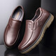 Voiture classique (wecker) Chaussures en cuir printemps et automne Hommes ronds Business Men de chaussures Men de boeuf Tendon de bœuf Sole non glissée confortable Coue de vache de vache en cuir moyen d'âge et de papa âgée Chaussures Men Lyc9903 marron (couverture à pied) 38