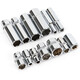 
Kraftwell sleeve 1/4 hexagonal Xiaofei chrome vanadium alloy steel forged 6.3MM series fast socket 14MM long sleeve 2 WT15053
