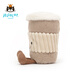 JellyCat Fun Coffee mit Tasse süßes Essen Plüsch Puppe Komfort Puppe Geburtstag Chinesisches Valentinstag Geschenk grau eine Größe