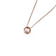 Luruo 18k rose gold moissanite necklace women's light luxury niche clavicle chain 2024 new pendant rose gold