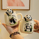 Busy farmer mug for girls, good-looking souvenir, ceramic mug with lid and spoon, panda birthday gift, cute gift box, giant panda (lid + exclusive spoon) sitting