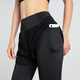 Rianne.He fake two-piece sports tight women's high waist elastic hip lift small feet fitness quick-drying running pocket yoga pants black S recommended 80-95Jin Jin equals 0.5 kg