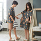 Shi jingya pareja pijamas mujeres verano algodón puro delgada delgada ropa de manga corta verano estilo de moda coreana traje para hombres cxh 12014 cuello redondo pareja 2xl - estilo femenino estilo