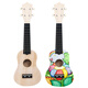 Test 68 versammelte Ukulele DIY kleine Gitarre handgefertigtes hausgemachtes Materialpaket Lackiert Handgezogene Zeichnung Doodle Wood 21 Zoll Rundkarton Set sechs 21 Zoll