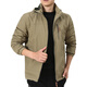 Zhidou Dou Herrenjacke Herbst und Winter plus Samtjacke Herren Winter Casual Clothes 2022 Neue Herren-Top-Herrenkleidung mittleren Alters dicker 9898 Schwarzer abnehmbar