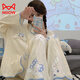 Cat Man (MiiOW) pure cotton pajamas for women in spring and autumn new long-sleeved trousers loose cardigan sweet cartoon cute home clothing set 9214 L [recommended 100-120Jin [Jin equals 0.5 kg]]
