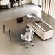 Wolin Light Luxury Desk Modern Simple Office Boss Desk Supervisor Desk Designer New Chinese Style Manager Desk 1.75 Meter Boss Desk Vice Cabinets Can Be Installed Left and Right