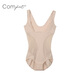 Comfit【中塑】塑身连体衣薄款女收腹提臀束腰开档束身衣CY00029 藕色LAV XL