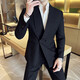 JESSONS DOUBLE BREAGE GREEN FRUTS COLLAR SUIT SUIR BUSING HEMS HEMSE BUSING CONCUTER ROBE SIMP MEMS SUIT MEN SUIS noir (costume + pantalon + C6623 Shirt White) L