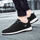 CARTELO crocodile sports casual shoes for men middle-aged mesh shoes breathable fly knit travel men's shoes QH2010 black 42