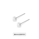 Two Worlds of Joy 999 pure silver square earrings, no need to pick out the ear piercing ear sticks and anti-clogging needles for sleeping, small silver earrings and silver earrings, 999 pure silver earrings, a pair