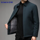 Luo Meng cotton coat men's autumn and winter cotton coat lapel thickened and warm young and middle-aged dad's cold-proof jacket cotton-padded jacket