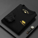 
Olester Paul's official high-end brand plus velvet sweatshirt for men autumn and winter new round neck polo shirt for men men's long-sleeved T-shirt middle-aged base 6628 red plus velvet M