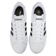 Adidas NEO men's shoes 2025 summer new three-stripe white shoes light casual shoes low top sports shoes student board GW9195 white/black 41 (255mm)