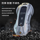 Sea horseshoe Porsche key cover Macan Cayenne 718Taycan Panamera 911Cayenne bag Panamera shell A style [gun color] + metal buckle