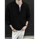Shelley Jones American handsome Henry collar sweater men's 2024 new autumn and winter lazy style high-end knitted sweater jacket black XL recommended 125-145Jin Jin equals 0.5 kg