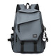 
Feng Shang backpack men's fashionable brand middle school school bag backpack Korean version simple and versatile travel college student computer bag campus backpack men [gray with pendant]